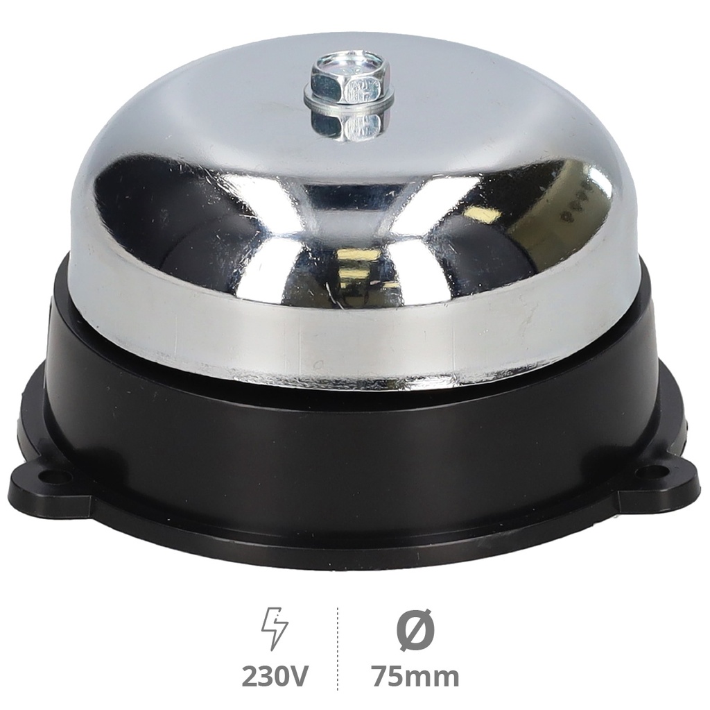 Telephone auxiliary steel bell 7.5cm diameter 86db