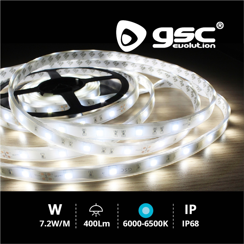 Rollo 5M LED SMD5050 (7.2W) 6000K-6500K IP68 24V