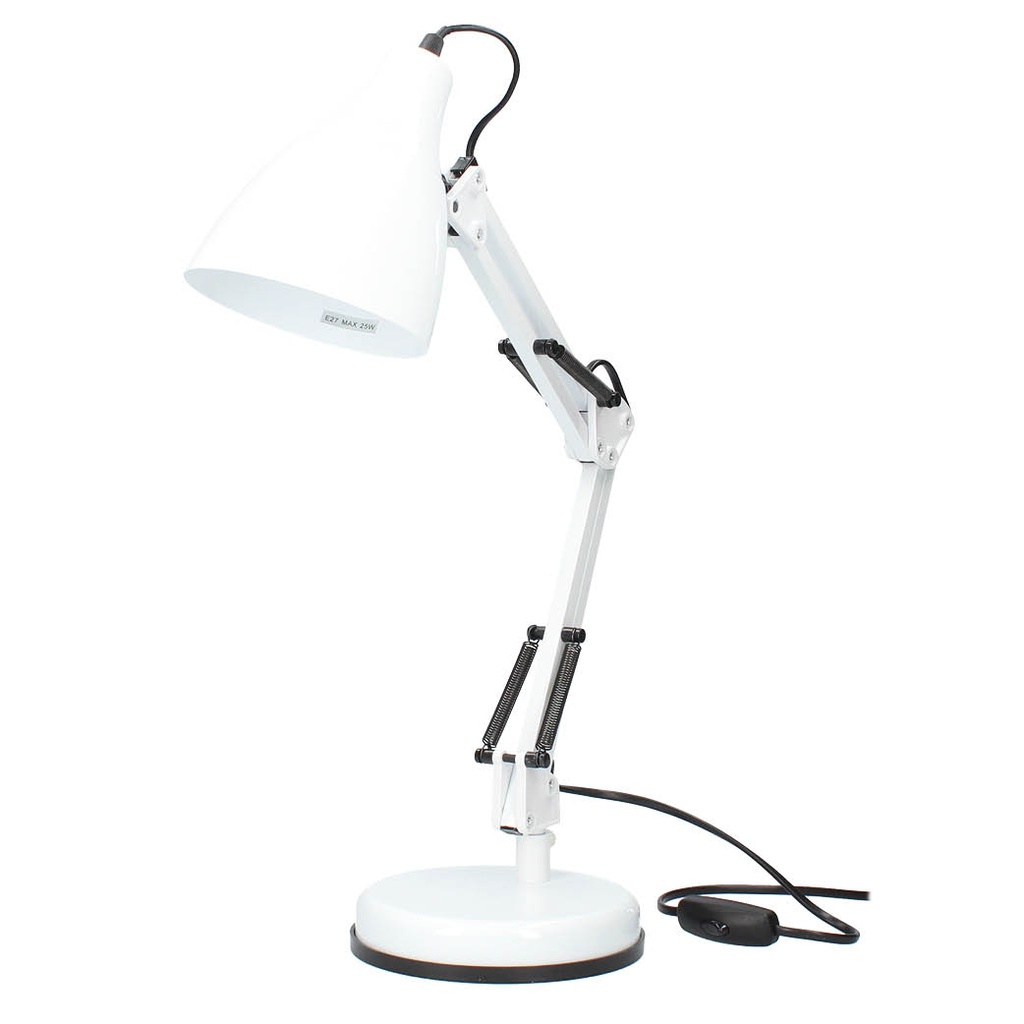 Candeeiro de mesa Focus E27 Branco 