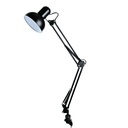 Lampe de bureau à bras articulé clip E27 40 W- Noire