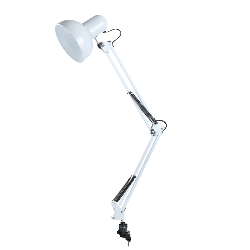 Candeeiro de mesa clip E27 40W Branco