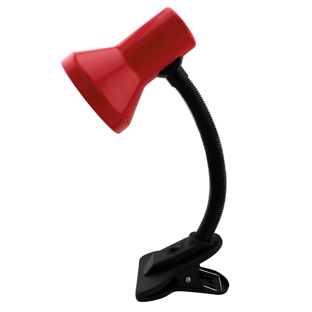 Lampe à bras articulé à pince board E27 40W- Rouge