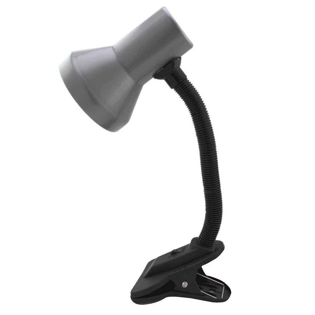 Candeeiro de secretária com mola Board E27 40 W – Cinzento