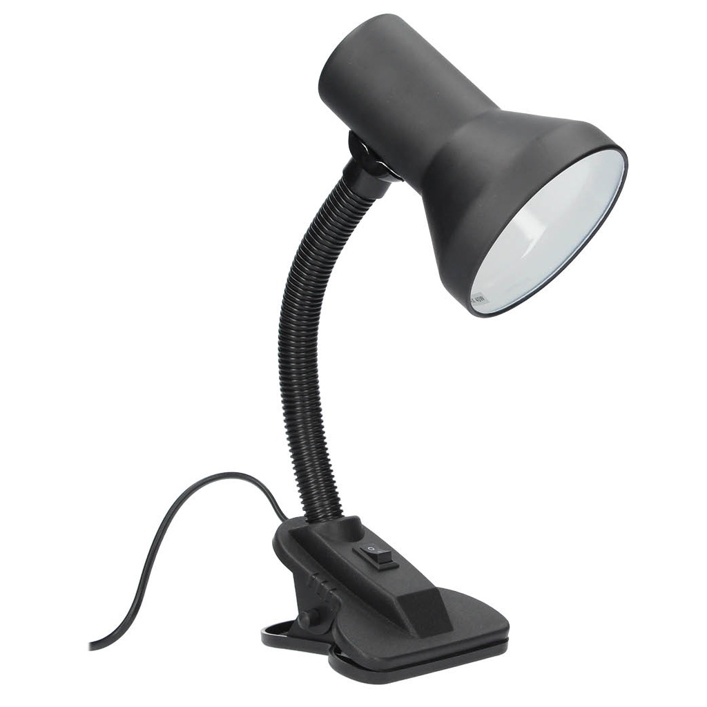 Candeeiro de secretária com mola Board E27 40 W – Negro