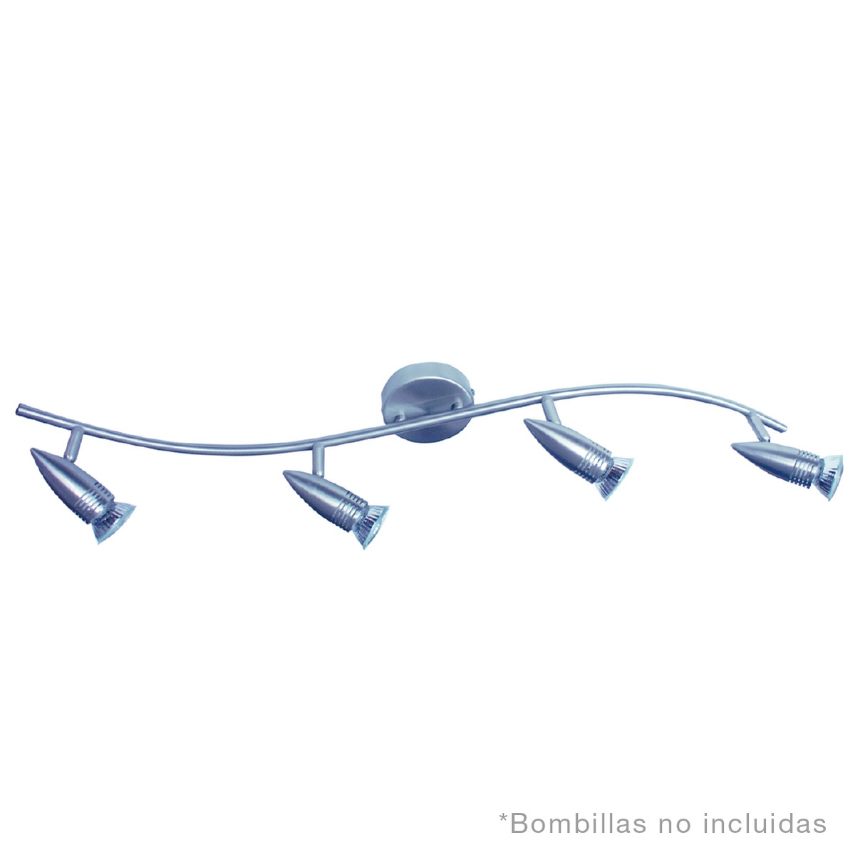 Foco de techo cuádruple lineal GU10 Níquel