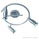 Foco de techo triple espiral GU10 Níquel
