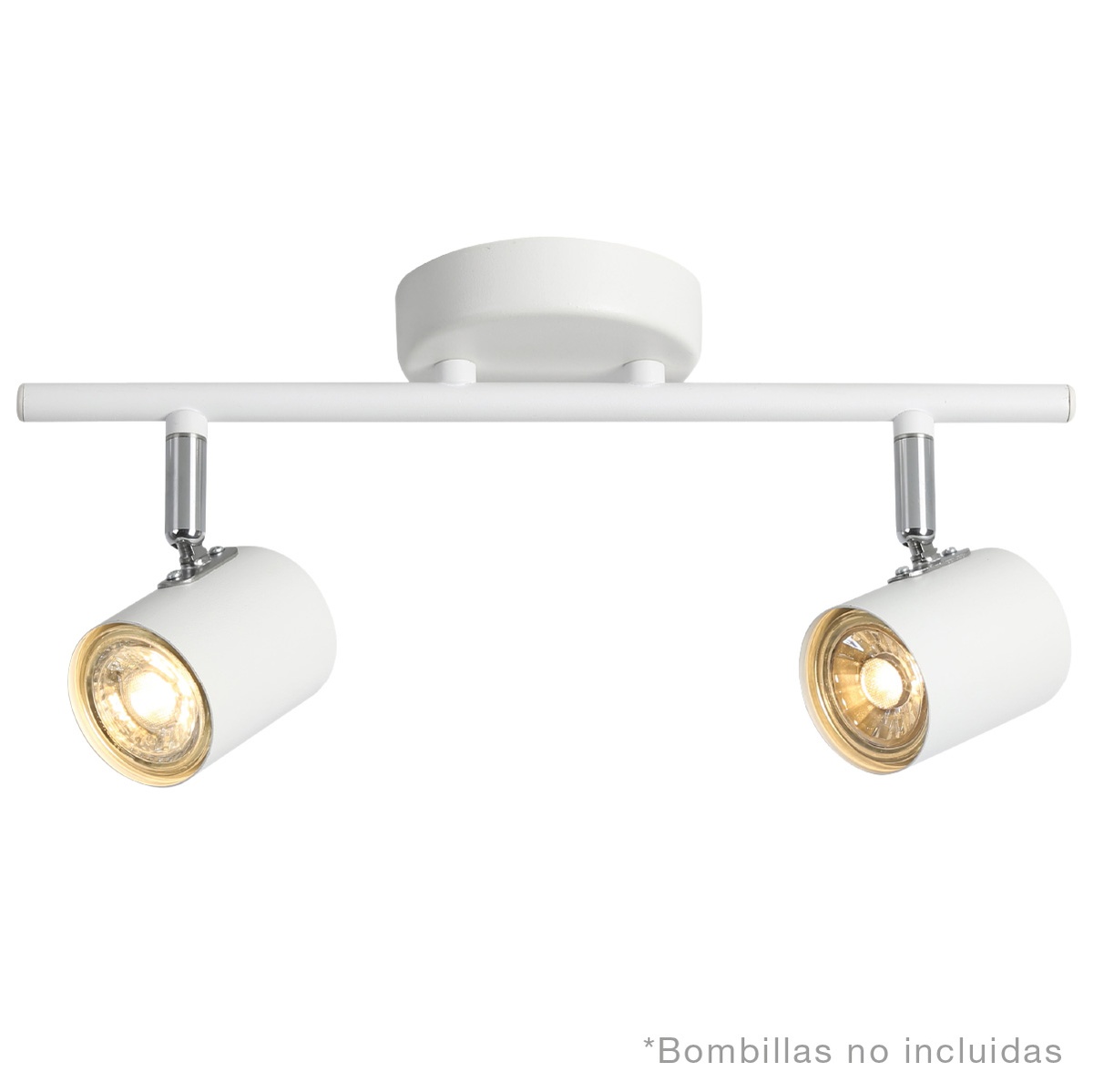 Foco techo doble lineal Serie Edina GU10 Blanco