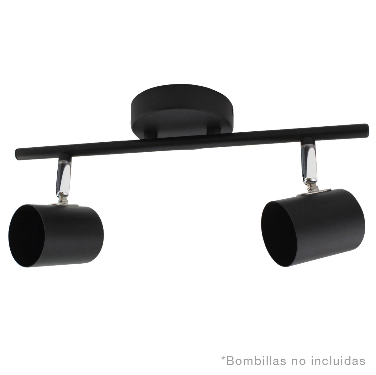 Foco techo doble lineal Serie Edina GU10 Negro