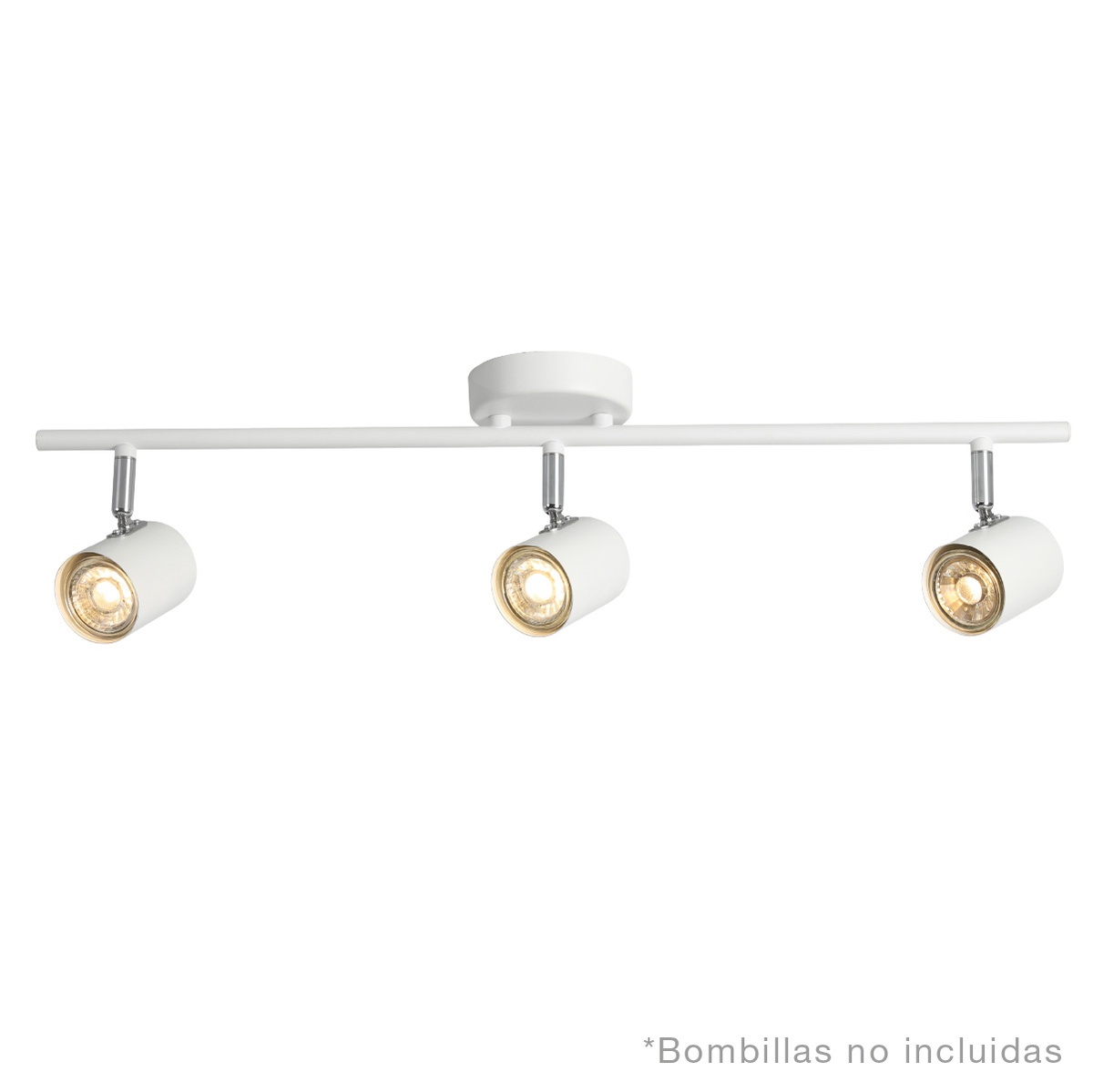 Candeeiro com três focos linear Série Edina GU10 Branco