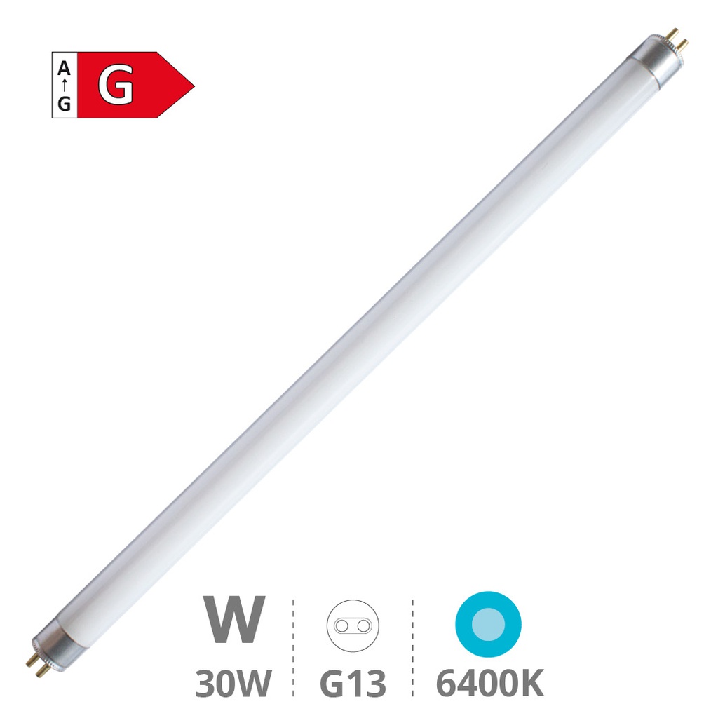 Tubo Fluorescente T8 Trifosforo 30W G13 6400K 900mm