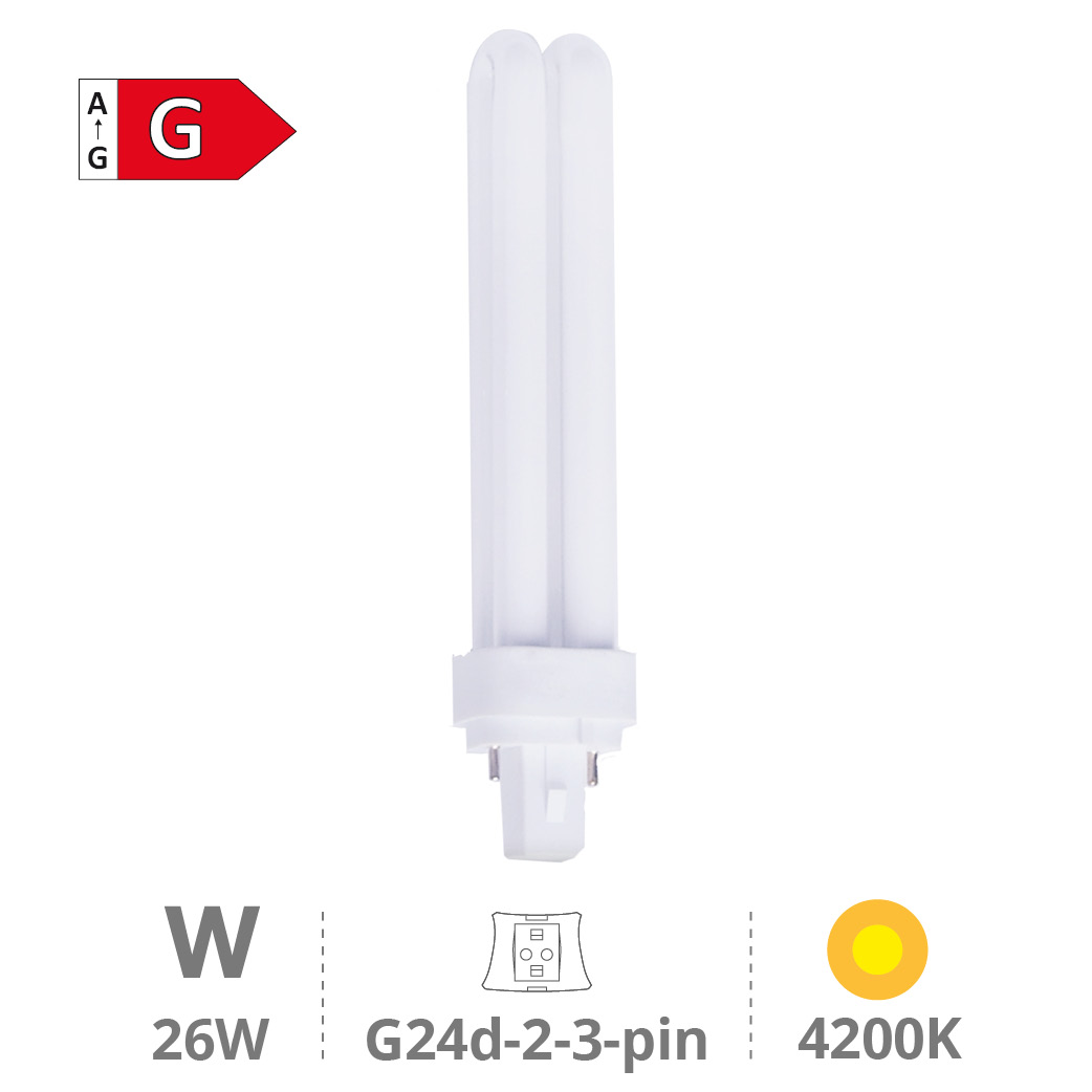 Lâmpada baixo consumo PL 26 W G24d-3 4200 K