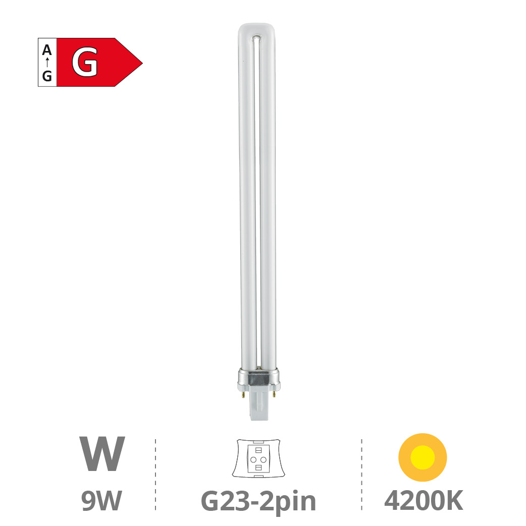 Lámpara Bajo Consumo PL 2PIN 9W G23 4200K