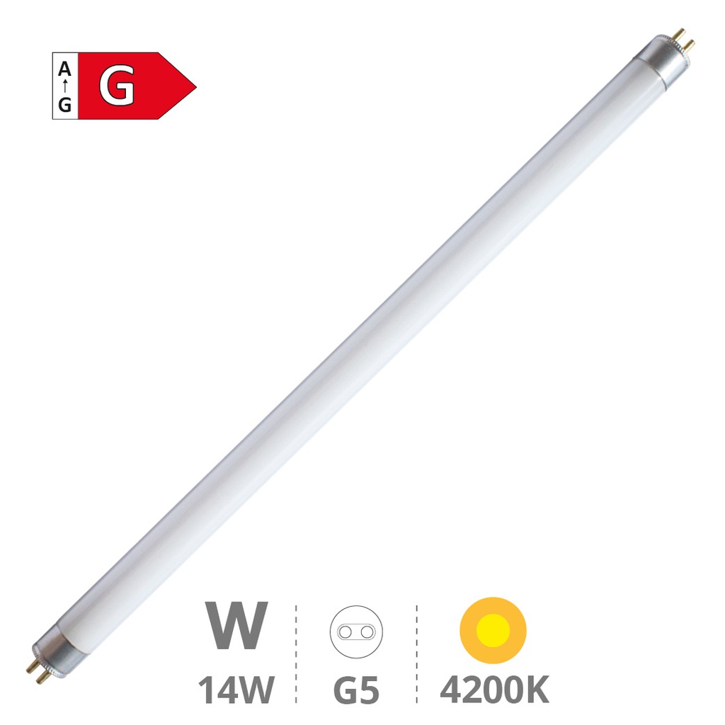 Tube fluorescent T5 triphosphore 14W G5 563mm