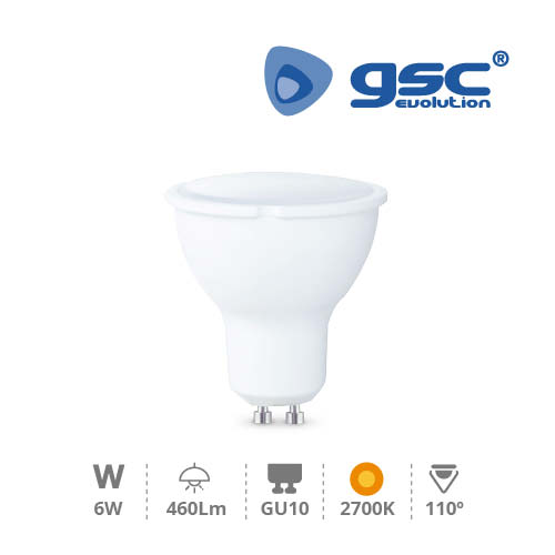 Lámpara LED dicroica 6W GU10 3000K