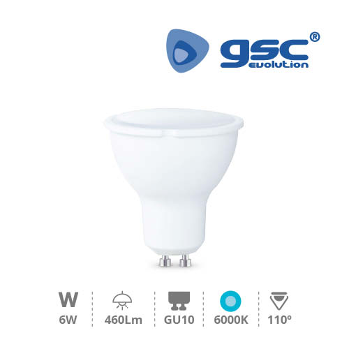 Lámpara Dicroica LED 6W SMD GU10 6000K 230V