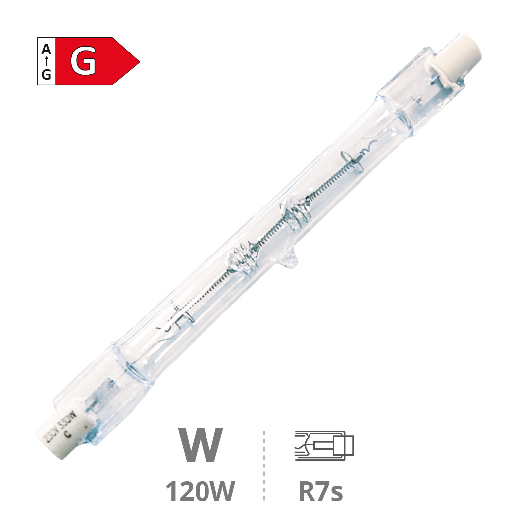 Lampe halogène linéaire Économie 118 mm 120 W(150W) R7s