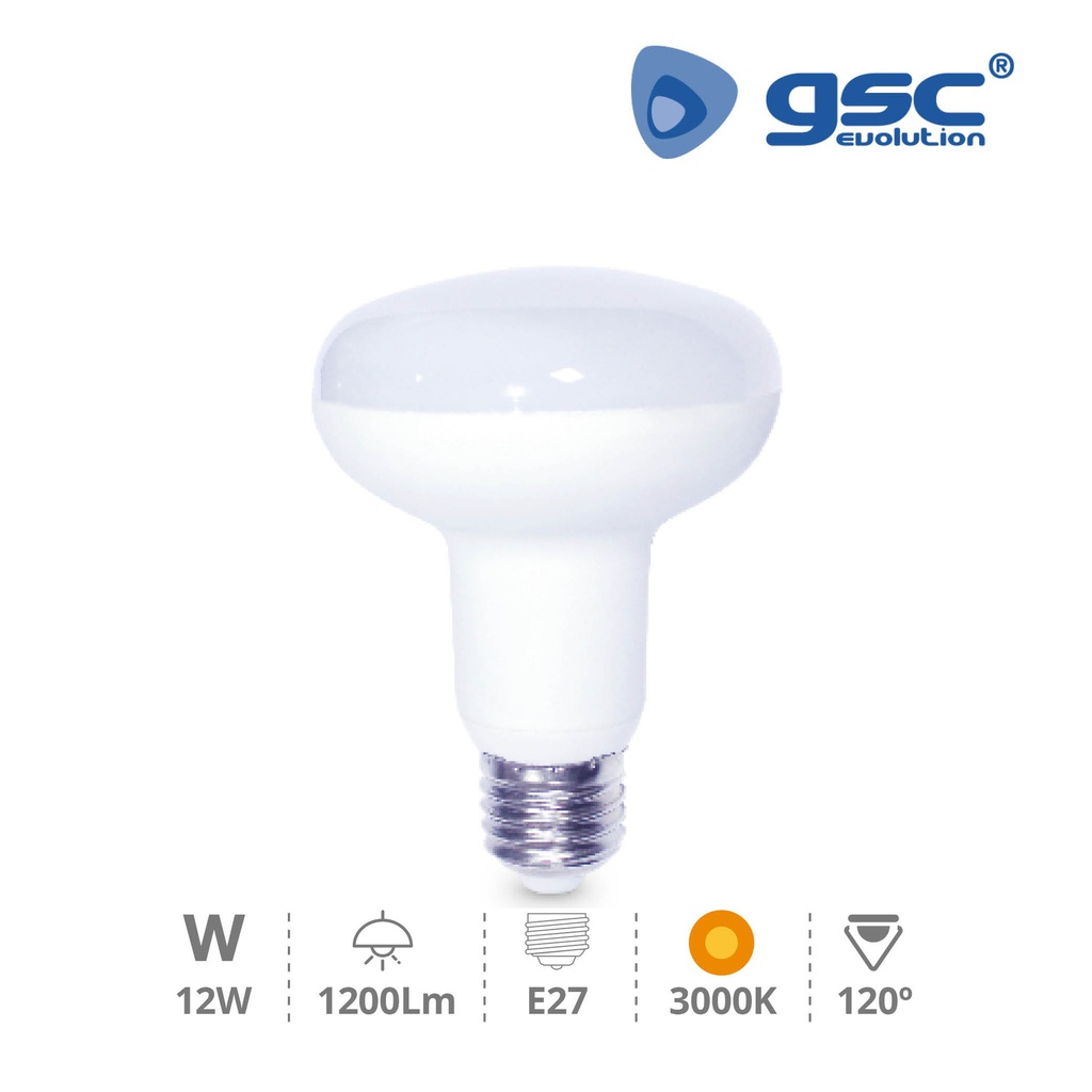 Lámpara LED reflectora R90 12W E27 3000K