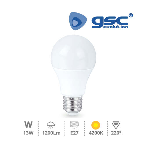 Lámpara Estandar LED 13W E27 4200K