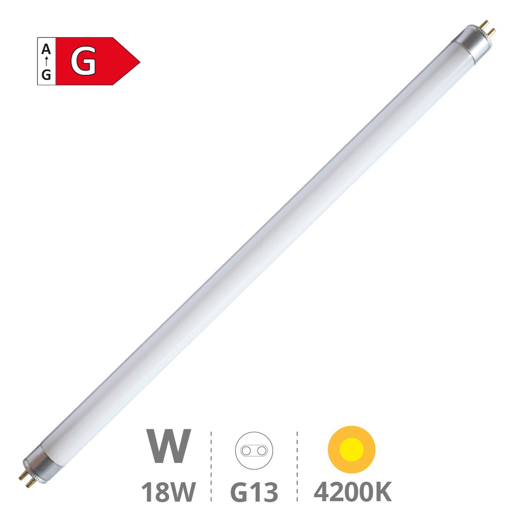 Tube fluorescent T8 triphosphore 18W G13 4200K 604mm