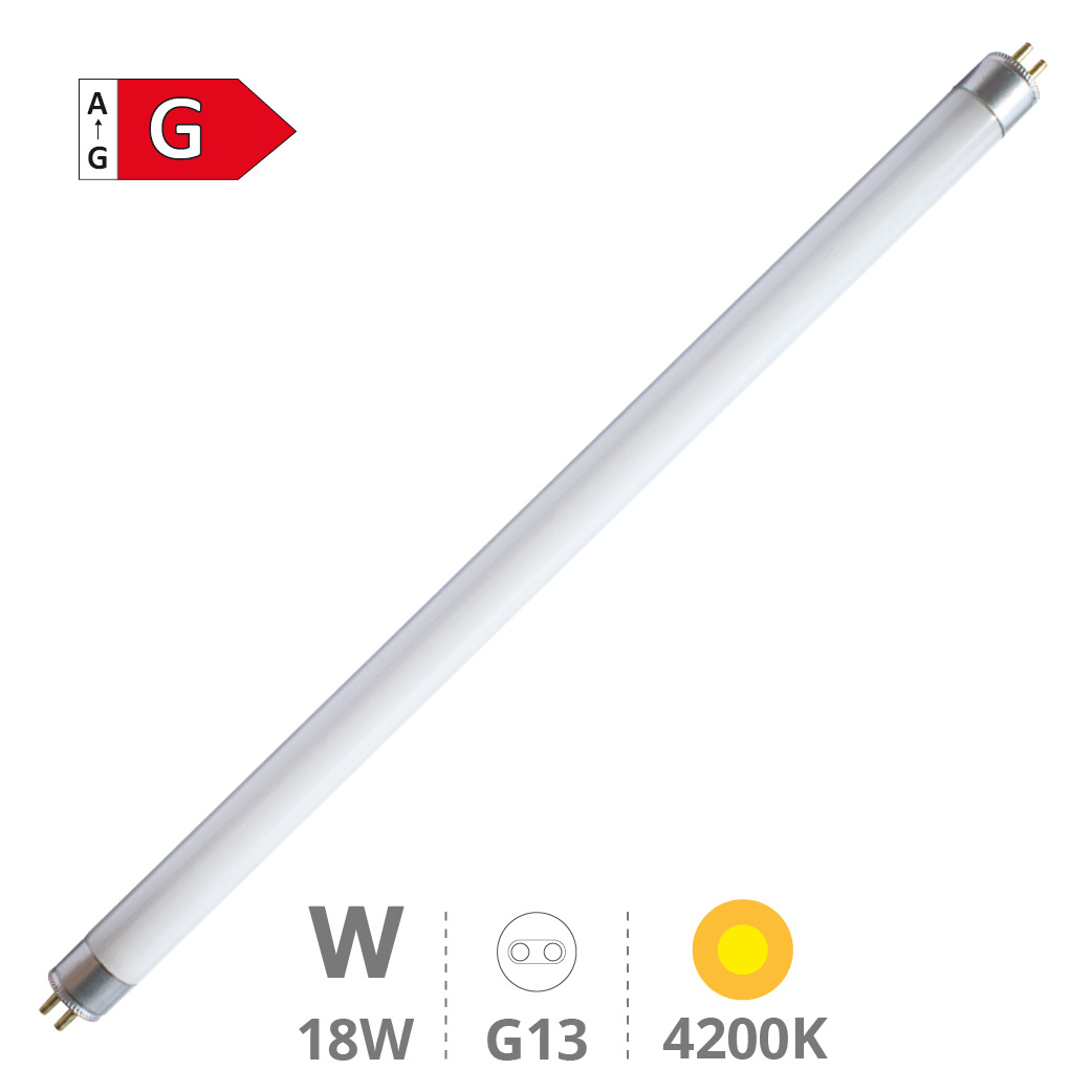 Tubo Fluorescente T8 Trifosforo 18W G13 4200K 604mm