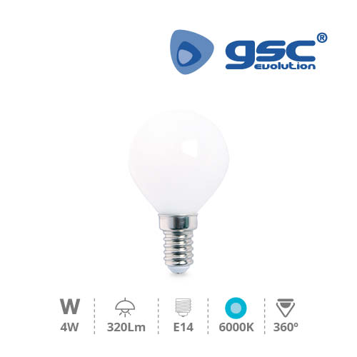Crystal Series G45 LED bulb 4W E14 6000K