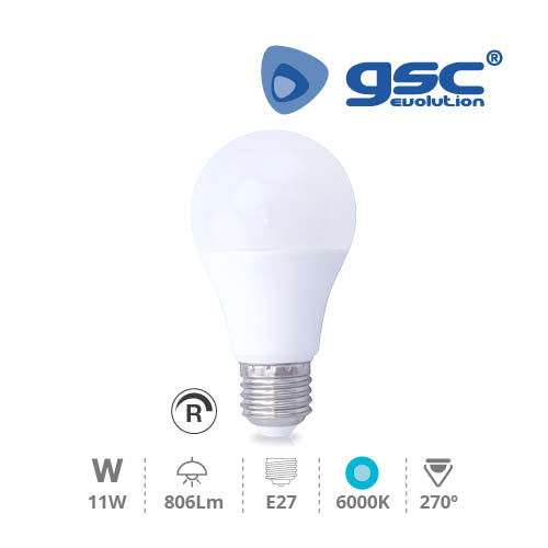 Lampara Estandar LED 11W E27 6000K Regulable