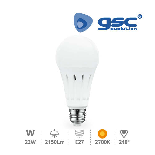 Lampara Estandar LED A70 22W E27 3000K