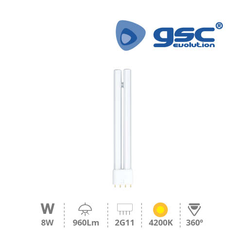 Lampe PL 8 W 2G11 4200K