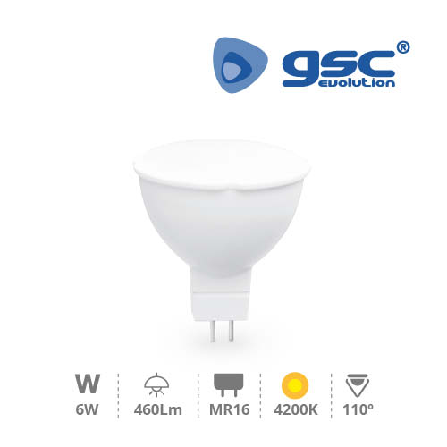 Lampara dicroica 6W MR16 4200K 12V