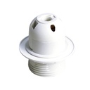 [002200289] Porte-lampe thermoplastique + rondelle E27 Blanc