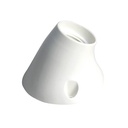 [002200288] E27 curved metal lamp holder White