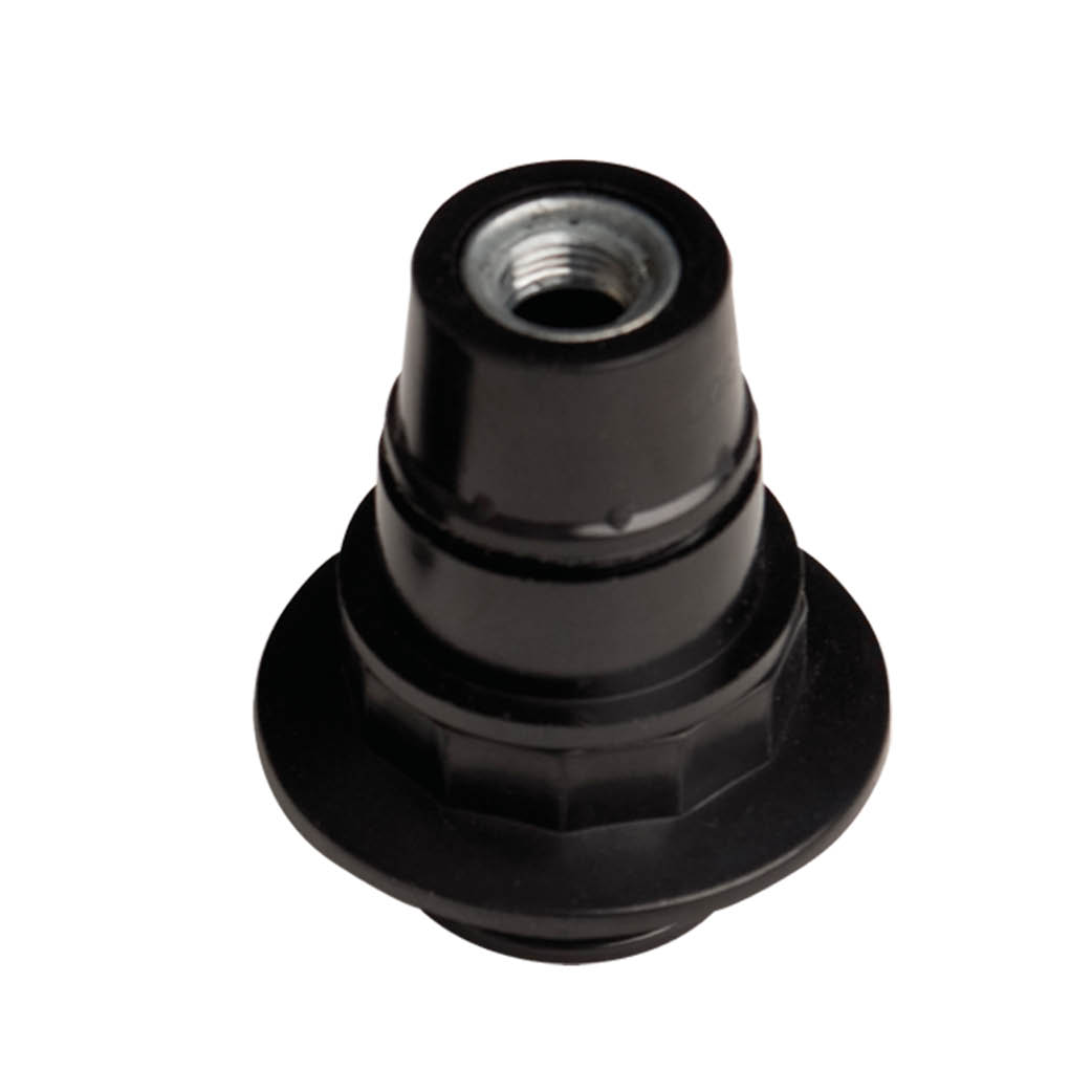 E14 semi-threaded bakelite lamp holder Black