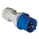 [002300333] Industrial Plug 3P (2P + t) 32A 250V IP44 Blue