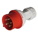 Industrial Plug 5P(3P+N+t) 16A 415V IP44 Red
