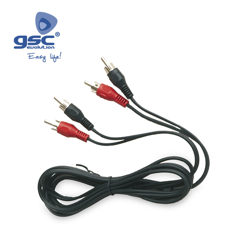 Conexión audio 2 RCA macho a 2 RCA macho 2.5M