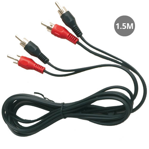 Audio connection 2 RCA male to 2 RCA male 1.5m