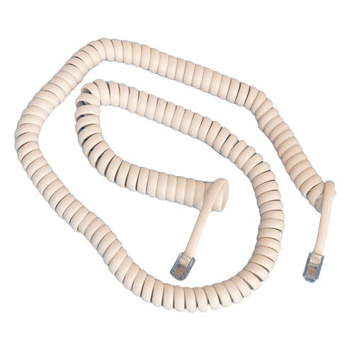 Curly telephone cable 4p4c to 4p4c / 2.10m