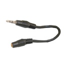 Adaptador de áudio estéreo fêmea de 3,5 mm para macho de 2,5 mm