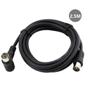 Angled coaxial TV extension Black 2.5M