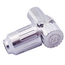 Angled metalic male connector TV