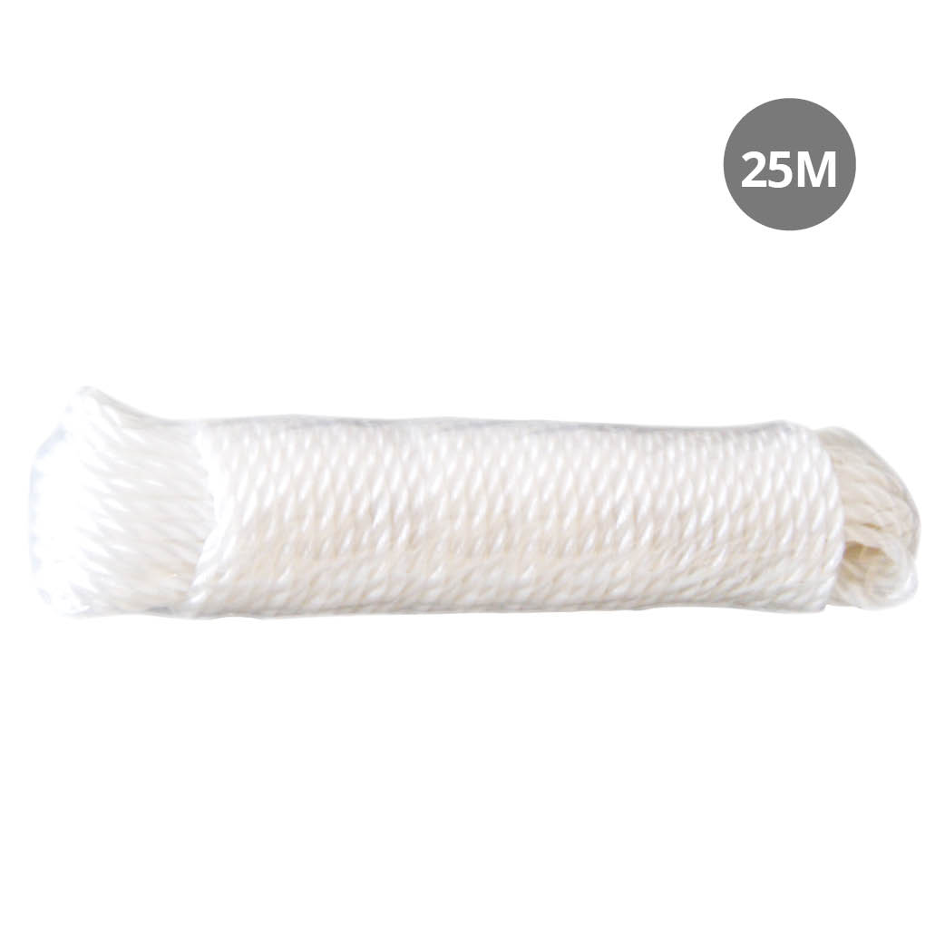 Clothes drying line 25m - white