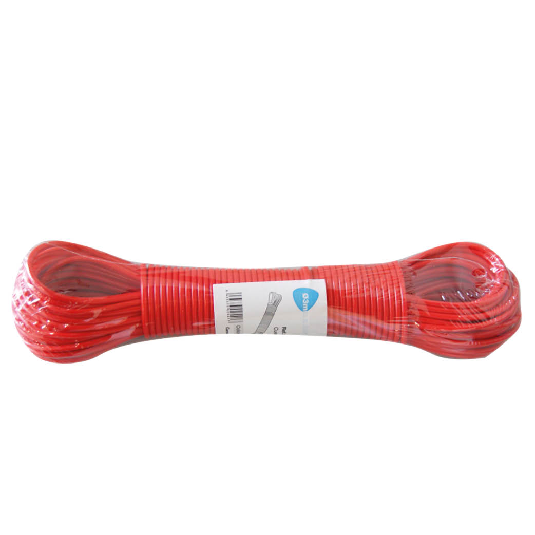 Clothes drying line 20m - red