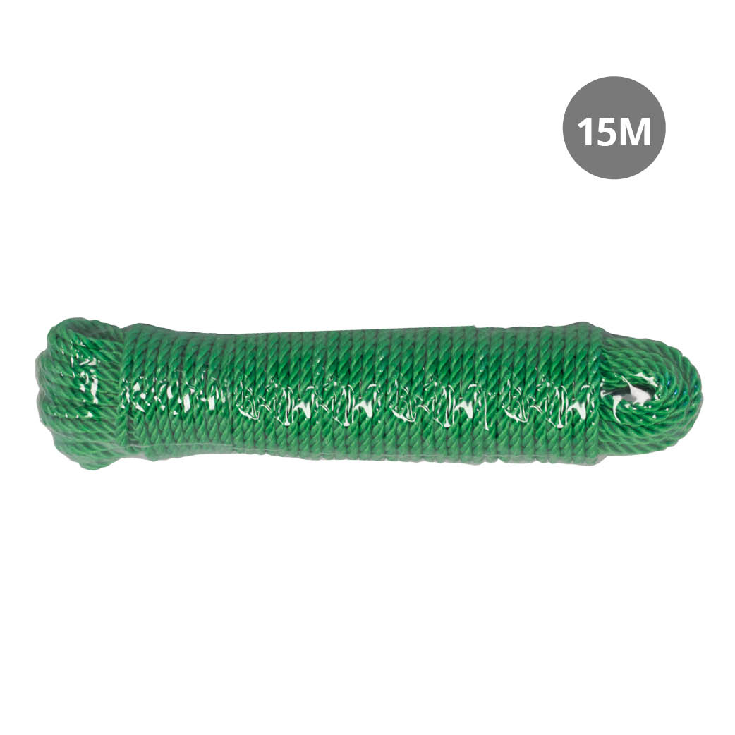 Corda de estendal trançada 15 m – Verde