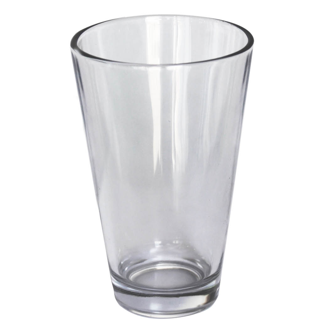 Pack of 6 smooth glass cups 320ml