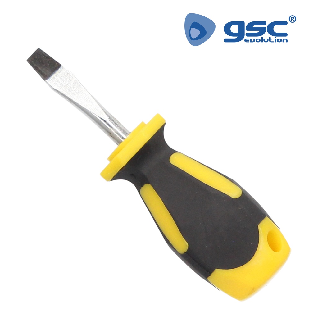 Destornillador Plano Corto, Cromo Vanadio 6x38mm