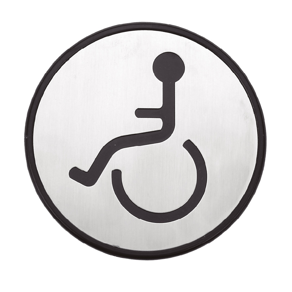 Symbole pour WC adhésif handicapé Ø97 mm