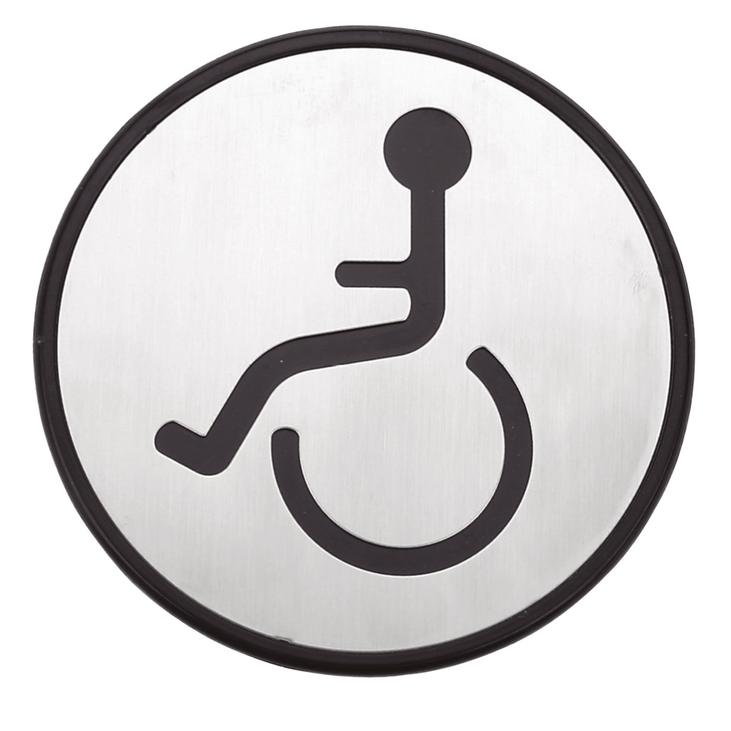 Symbole pour WC adhésif handicapé Ø97 mm