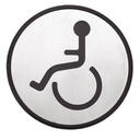 Disabled adhesive bathroom symbol Ø97mm