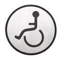 Disabled adhesive bathroom symbol Ø97mm