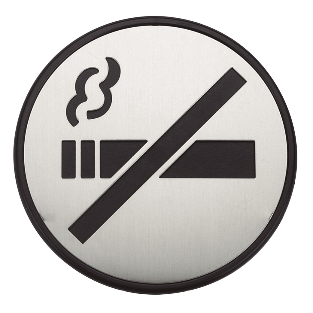 No Smoke adhesive bathroom symbol Ø97mm